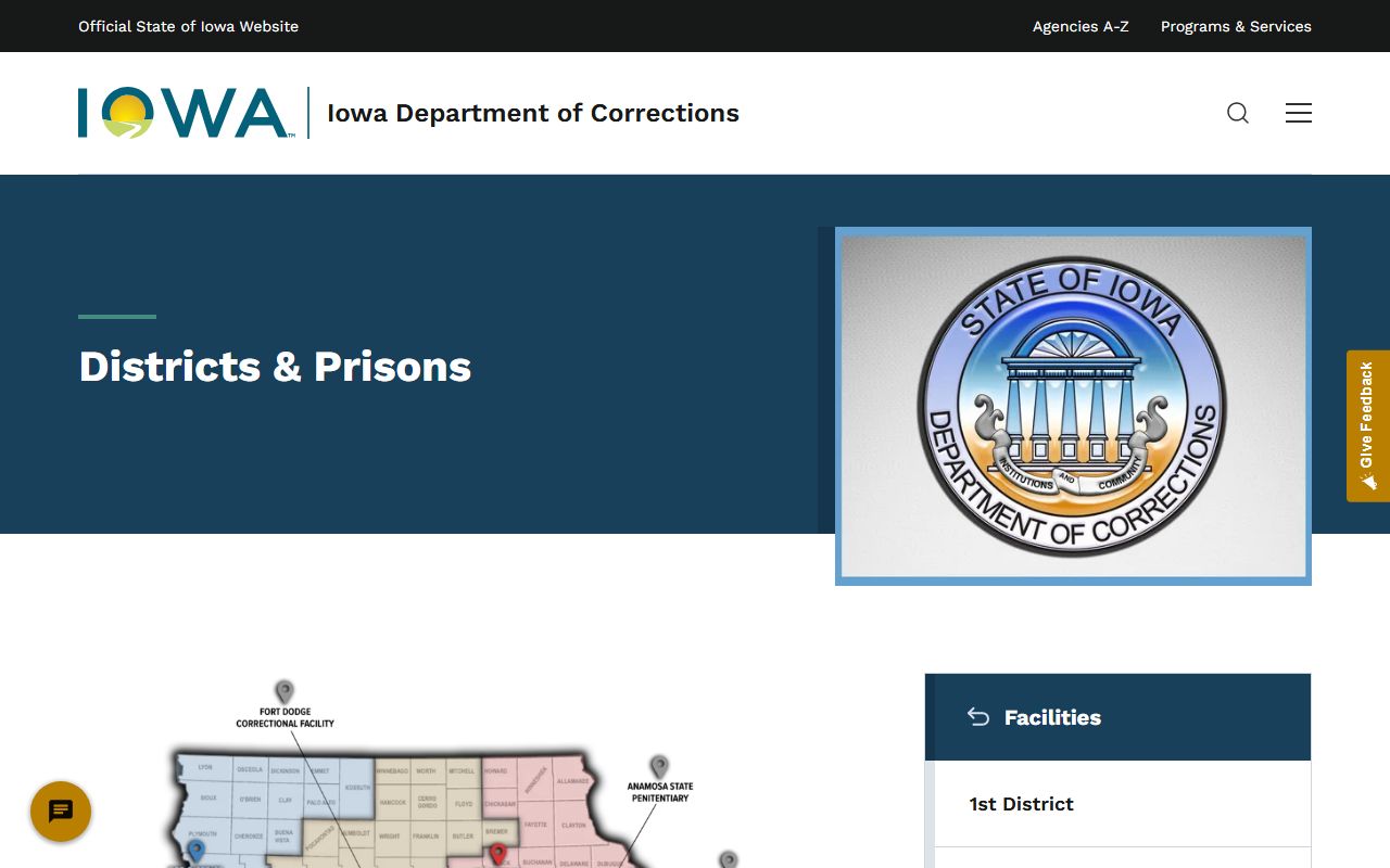 O'Brien County inmate population Iowa DOC prison list source